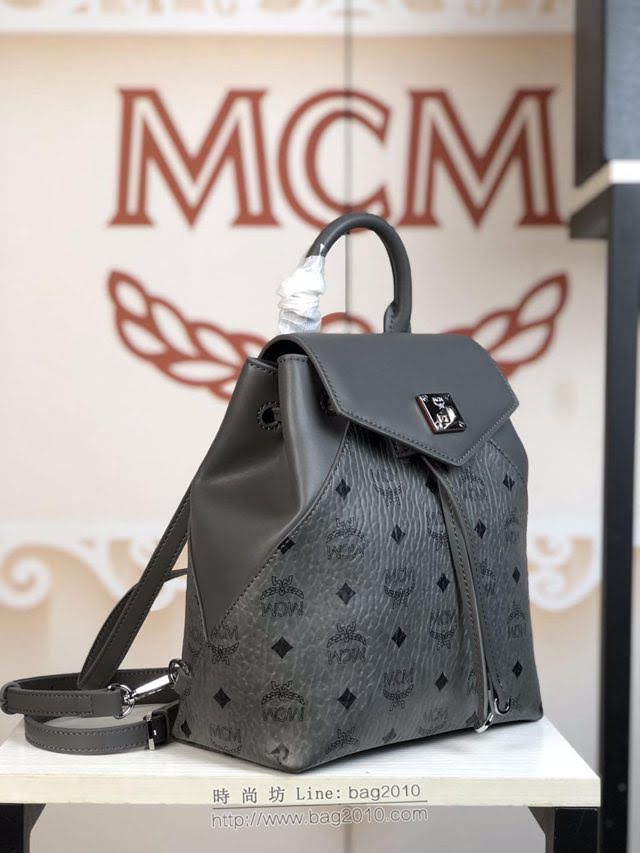 MCM雙肩包 原單 5922 2019新款 Essential兩用包 頂部邊緣抽繩設計 正面翻蓋 MCM女背包  mdmc1436